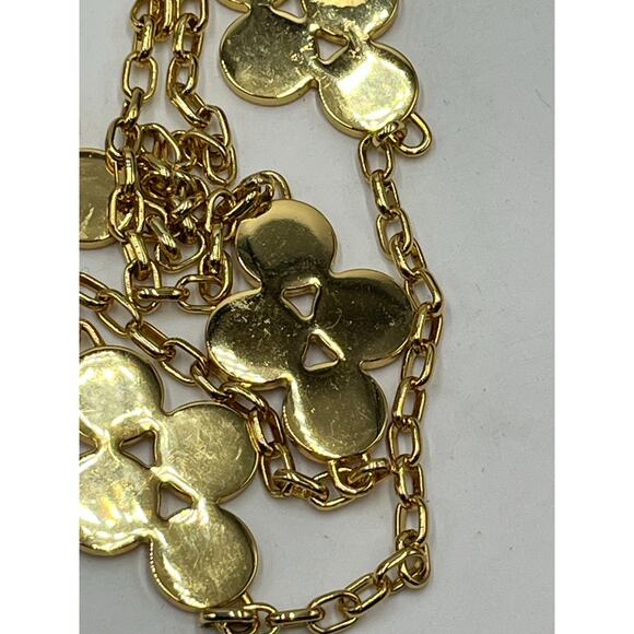 Tory Burch Kira Clover Necklace in gold-tone with red enamel or resin accents - Picture 12 of 12
